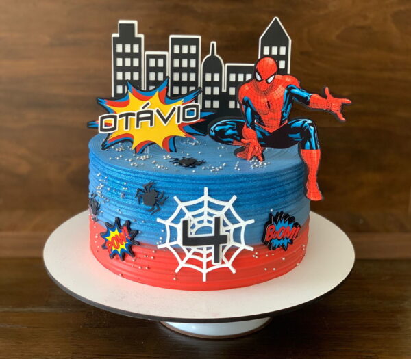 Arquivo de Corte - Topo de Bolo Homem Aranha