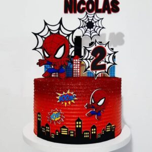 Arquivo de corte / Topo de bolo - Homem Aranha Baby Camadas