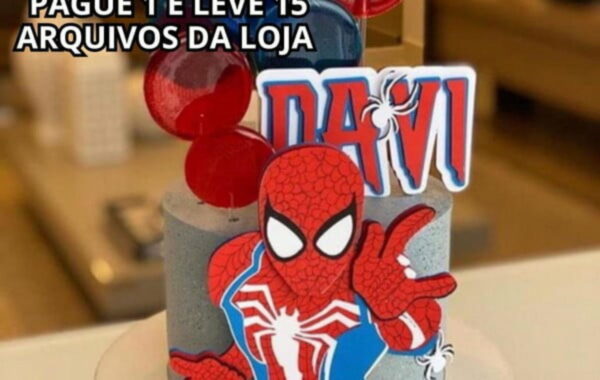 Arquivo de Corte - Topo de Bolo Homem Aranha