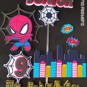 Arquivo de Corte Topo de Bolo Homem Aranha Cute