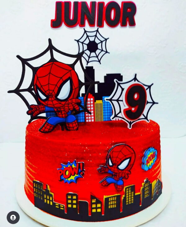 Arquivo de Corte Topo de Bolo Homem Aranha Cute - Image 3