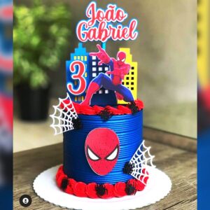 Arquivo de Corte / Topo de Bolo - Homem Aranha em Camadas