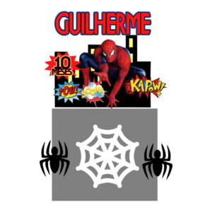 Arquivo de Corte Topo de Bolo Homem Aranha Flexi Foison 1