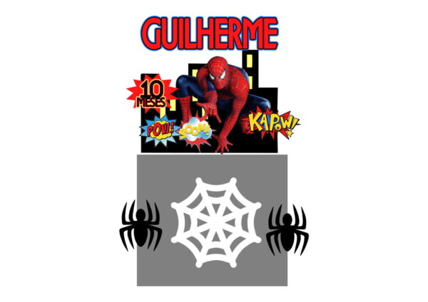 Arquivo de Corte Topo de Bolo Homem Aranha Flexi Foison 1