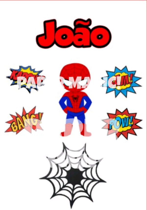 Arquivo de corte topo de bolo homem aranha