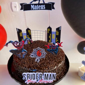 Arquivo de Corte - Topo de Bolo Homem Aranha Miles Morales