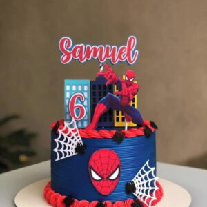Arquivo de Corte Topo de Bolo Homem Aranha Predios