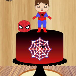 Arquivo de Corte Topo de Bolo Homem Aranha sem Mascara