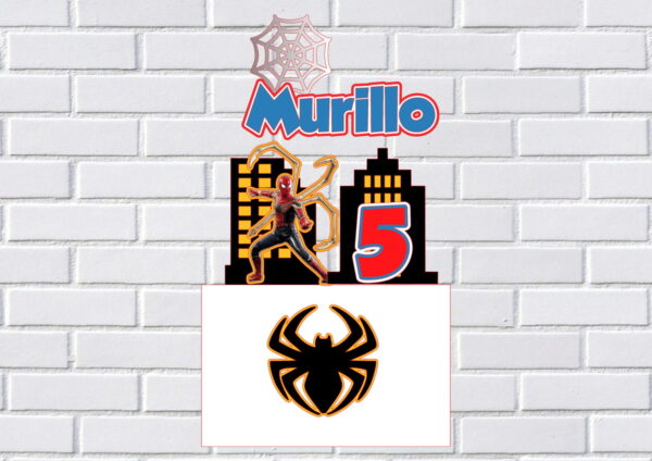Arquivo de Corte Topo de Bolo Homem Aranha Studio 004 - Image 2