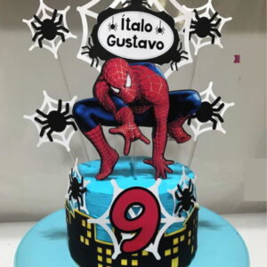 Arquivo de Corte Topo de Bolo Homem Aranha Studio