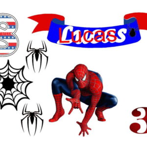 Arquivo de Corte : Topo de Bolo Homem Aranha - Studio.