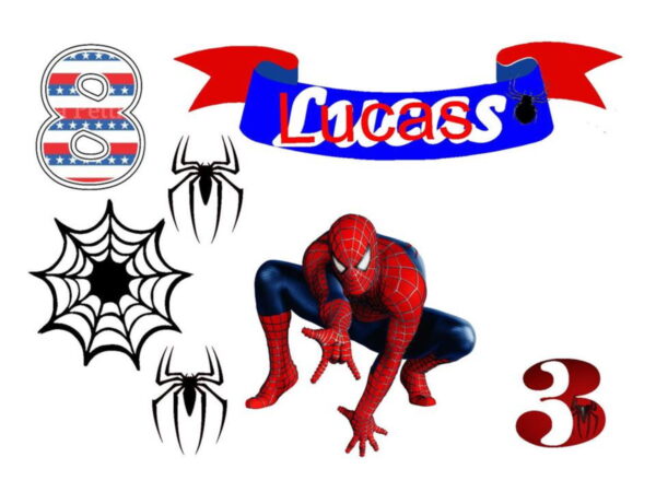 Arquivo de Corte : Topo de Bolo Homem Aranha - Studio.