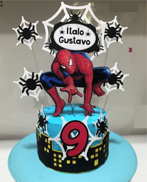 Arquivo de Corte Topo de Bolo Homem Aranha Studio