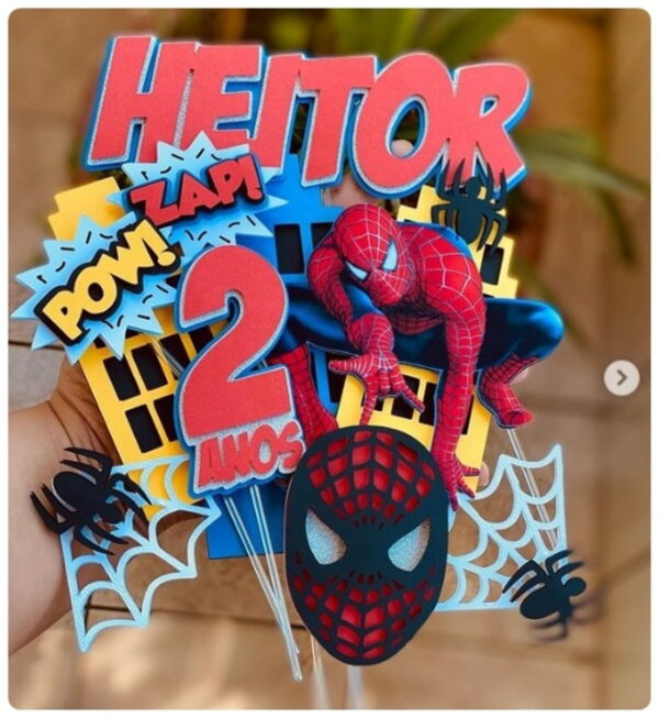 Arquivo de Corte Topo de Bolo Homem Aranha Studio+brinde