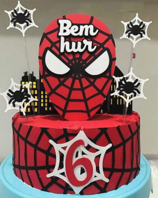 Arquivo de Corte Topo de Bolo Homem Aranha Studio