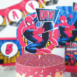 Arquivo de Corte topo de bolo Homem Aranha studio pdf 3