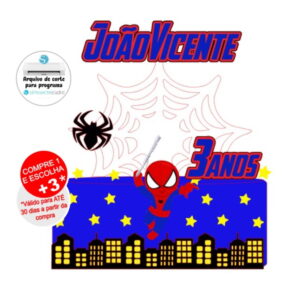 Arquivo de Corte Topo de Bolo Homem Aranha Teia