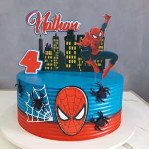 Arquivo De Corte Topo De Bolo Homem Aranha Teia Camadas