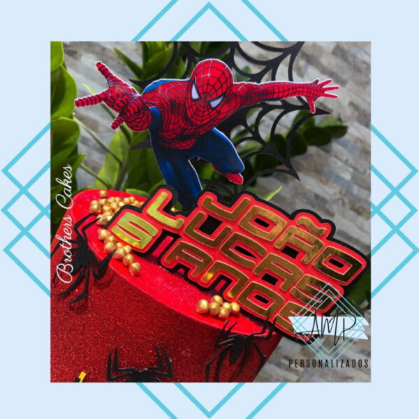 Arquivo de corte - Topo de Bolo Homem Aranha - Imagem 2