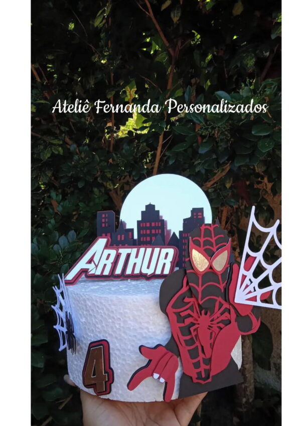 Arquivo de Corte Topo de Bolo Homem Aranha