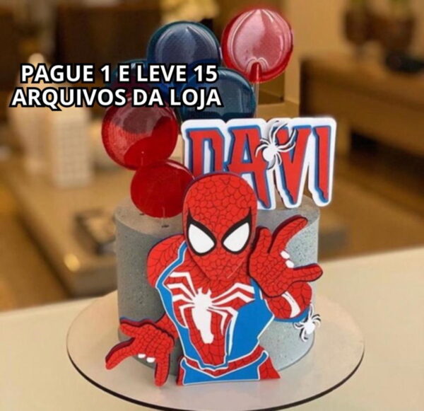 Arquivo de Corte - Topo de Bolo Homem Aranha