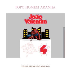 Arquivo de Corte Topo de Bolo Homem Aranha