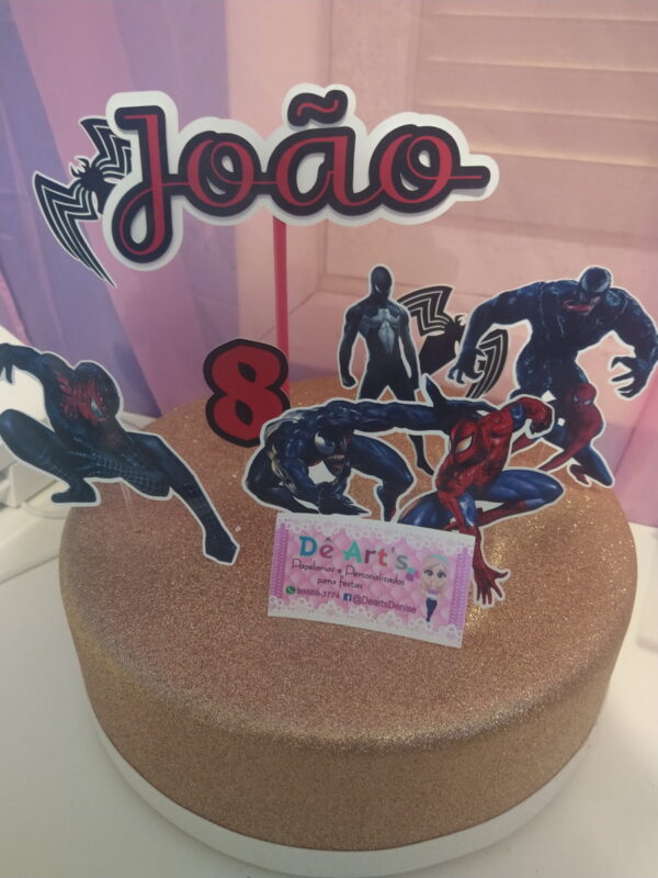 Arquivo de corte topo de bolo Homem Aranha x Venom