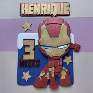 Arquivo de Corte Topo de Bolo Homem de Ferro