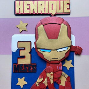 Arquivo de Corte: Topo de Bolo Homem de Ferro Baby 004
