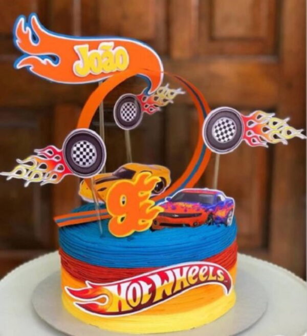 Studio/pdf Arquivo de Corte Topo de Bolo Hot Wheels -003 - Image 2