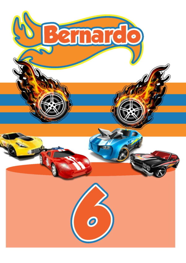 Arquivo de Corte Topo de Bolo Hot Wheels 02