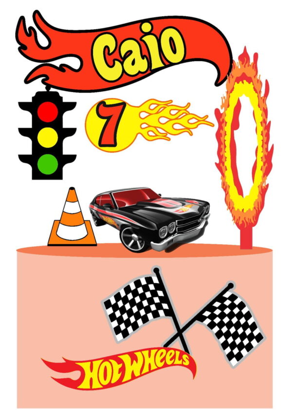 Arquivo de Corte Topo de Bolo Hot Wheels 04