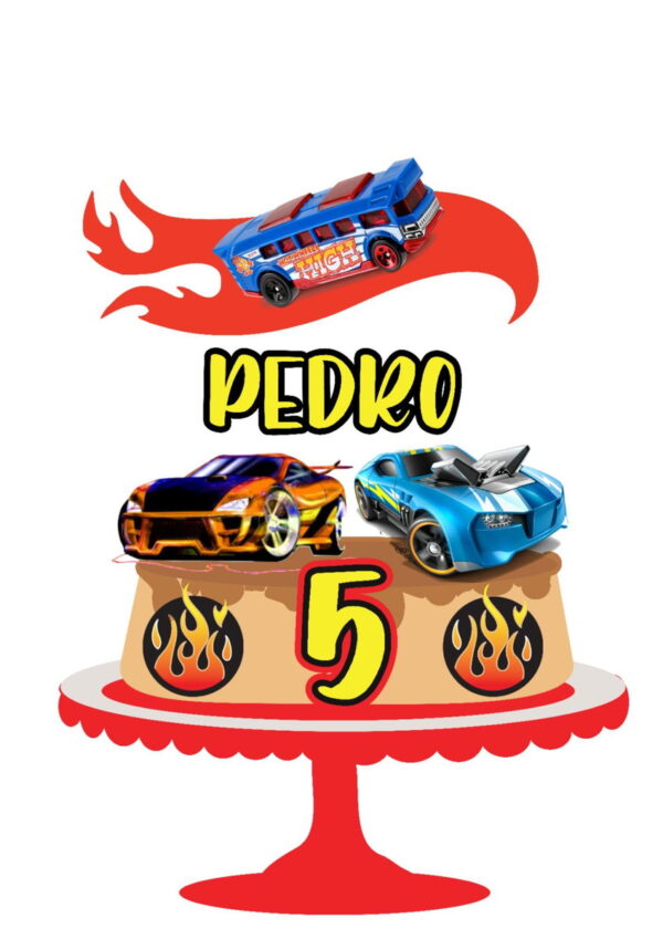 Arquivo de Corte Topo de Bolo Hot Wheels 05