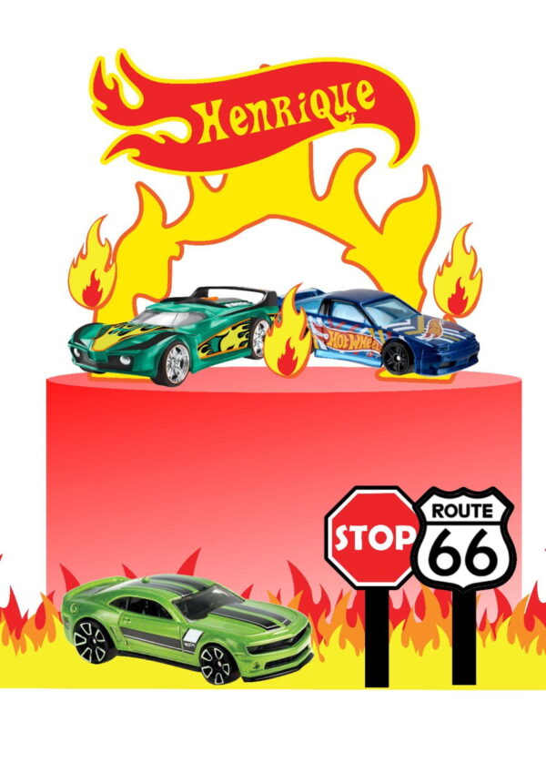Arquivo de Corte Topo de Bolo Hot Wheels 06