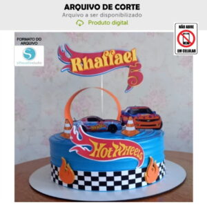 Arquivo de Corte Topo de Bolo Hotweels Pista