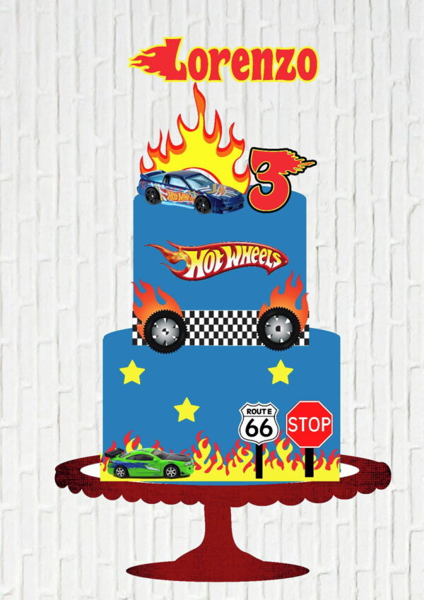 Arquivo de Corte Topo de Bolo Hot Wheels