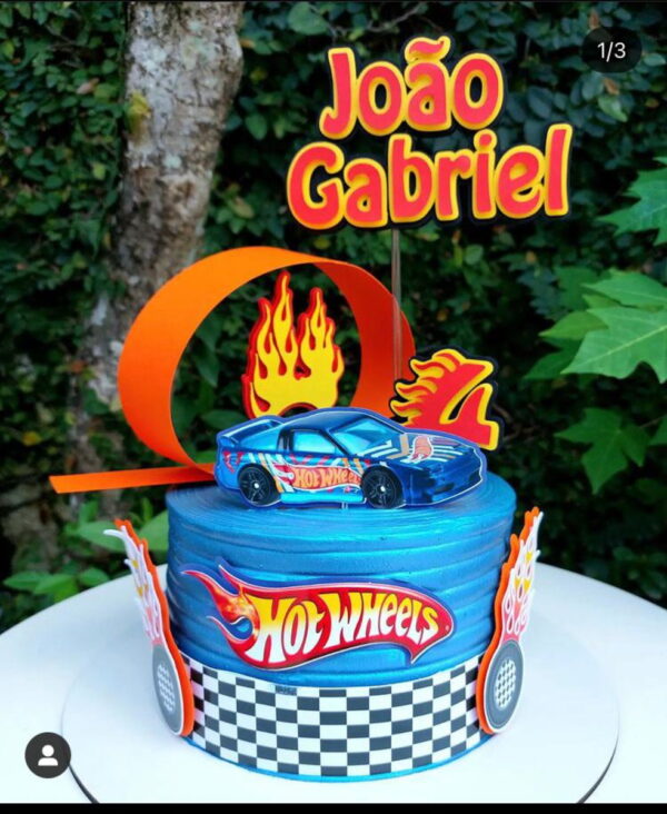 Arquivo de corte topo de bolo HOTWHEELS