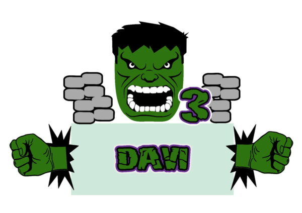 Arquivo de corte Topo de Bolo Hulk 01