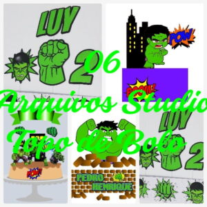 Arquivo de Corte Topo de Bolo - Hulk