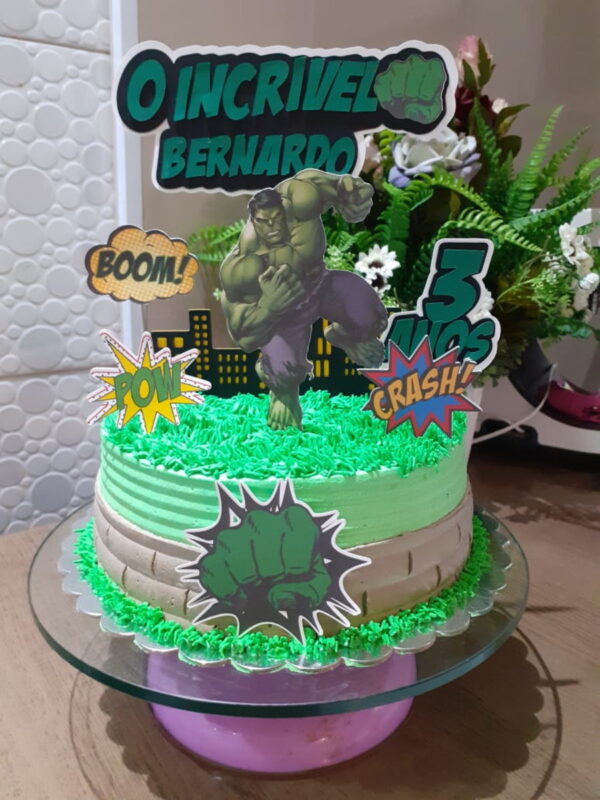 10 Arquivos Por R$ 10,00 Topo de Bolo Hulk 1 - Imagem 3