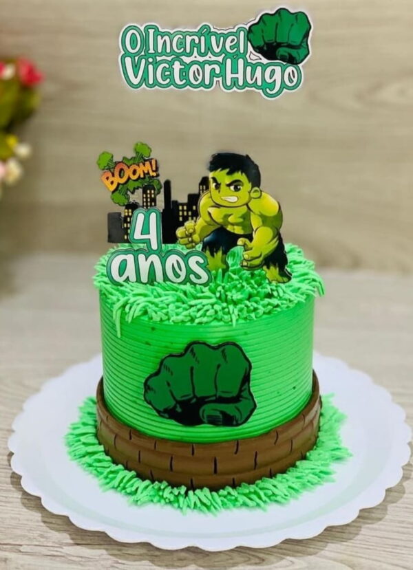 Arquivo de corte topo de bolo Hulk baby