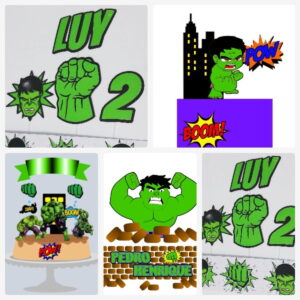Arquivo de Corte Topo de Bolo Hulk + Brinde