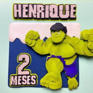 Arquivo de Corte Topo de Bolo Hulk Camadas