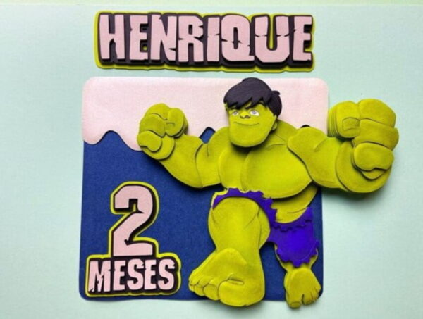 Arquivo de Corte Topo de Bolo Hulk Camadas