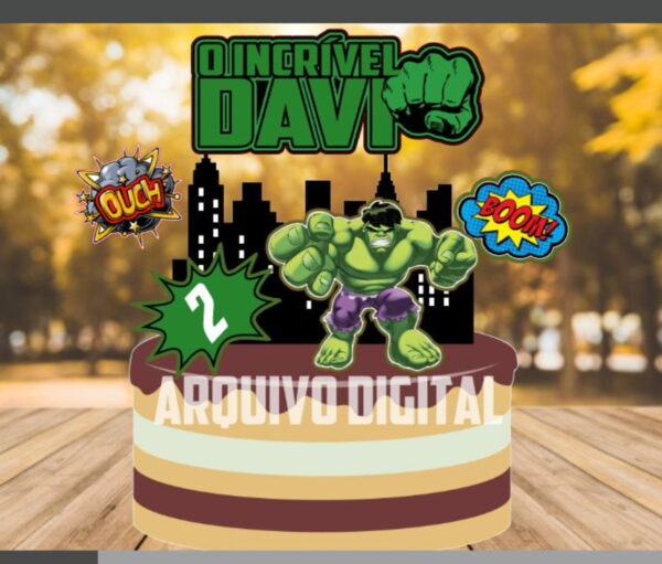2 Arquivos - Studio - Topo de Bolo Hulk 1
