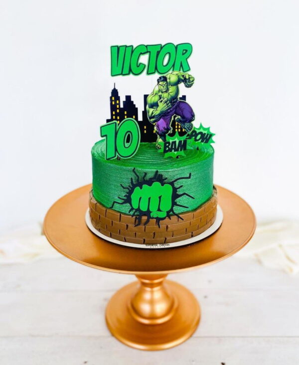Arquivo de Corte Topo de Bolo Hulk Camadas