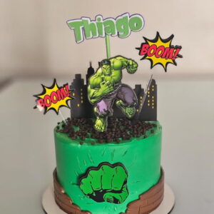 Arquivo de Corte Topo de Bolo Hulk com Soco