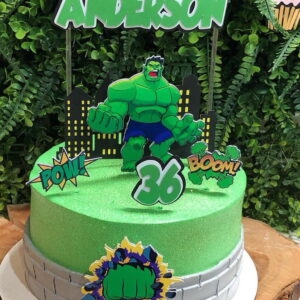 Arquivo de Corte Topo de Bolo Hulk Desenho