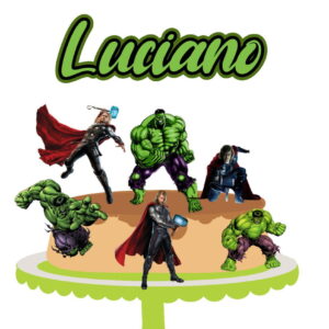 Arquivo de corte Topo de Bolo Hulk e Thor 01