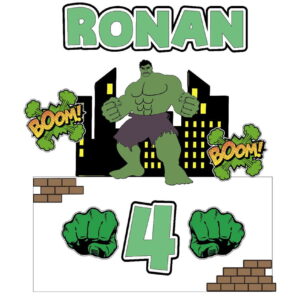 Arquivo de Corte Topo de Bolo Hulk em Camadas